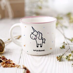 Kubek z Niegrzecznym Jednorożcem Wyjebane - różowy