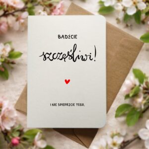 Kartka Ślubna Bądźcie Szczęśliwi!