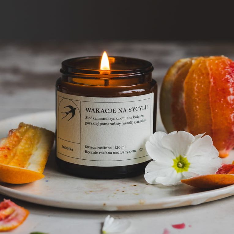 Świeca Sojowa Wakacje na Sycylii - Jaskółka