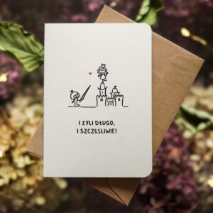 Kartka Ślubna Żyli długo i szczęśliwie